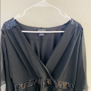 City Chic S16 Black Sequin Dress